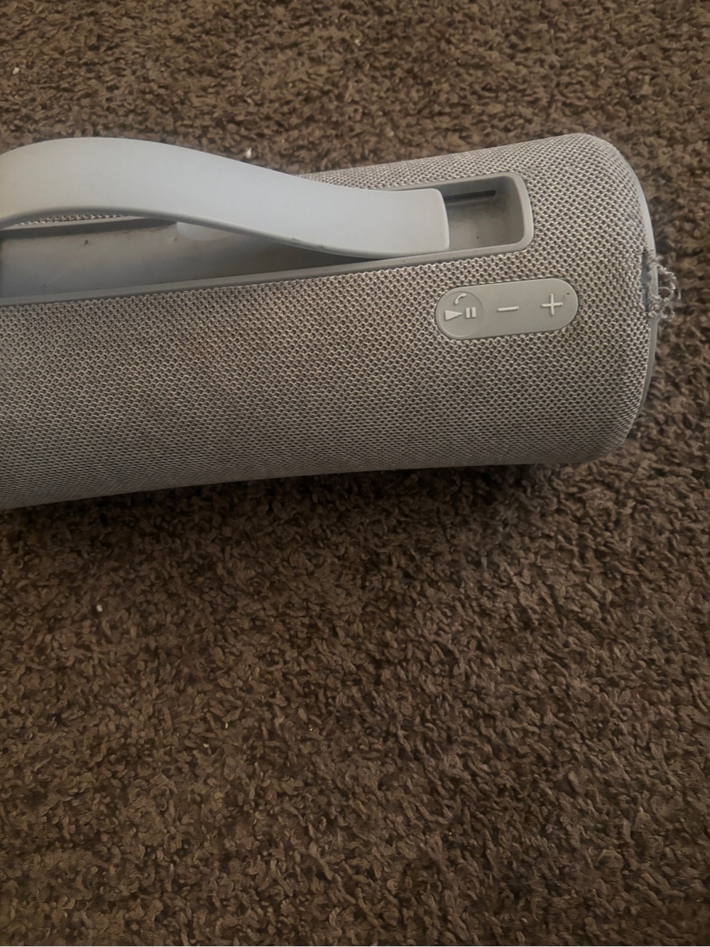 Portable Gray Bluetooth Speaker with Handle